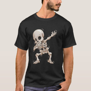 Funny Halloween Dabbing Skeleton Skull Dab Dance C T-Shirt