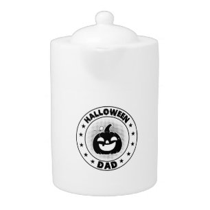 Funny Halloween Dad Halloween Pumpkin Teapot