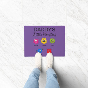 Funny Halloween Daddy's Little Monster Doormat