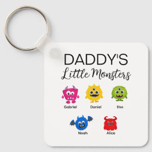 Funny Halloween Daddy's Little Monster Keychain