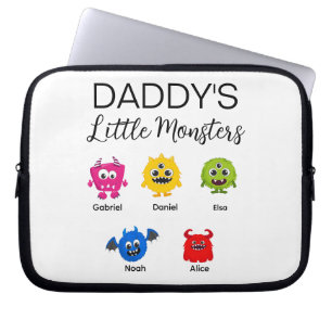 Funny Halloween Daddy's Little Monster Laptop Sleeve