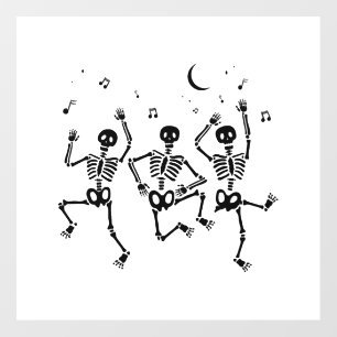 Funny Halloween Dancing Skeletons Happy Halloween Floor Decals