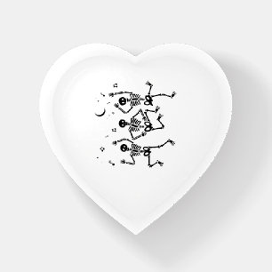 Funny Halloween Dancing Skeletons Happy Halloween Paperweight