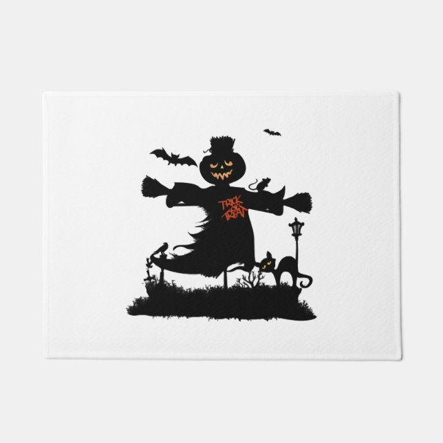 Funny halloween design with scarecrow doormat (Front)