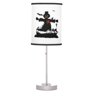 Funny halloween design with scarecrow table lamp