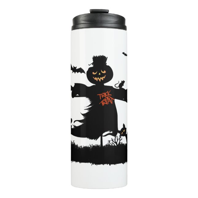 Funny halloween design with scarecrow thermal tumbler (Front)
