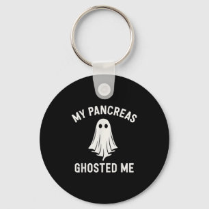 Funny Halloween Diabetes Awareness My Pancreas Gho Keychain