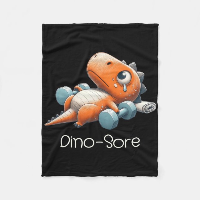 Funny Halloween Dinosaur Tested Positive For Pumpk Fleece Blanket (Front)