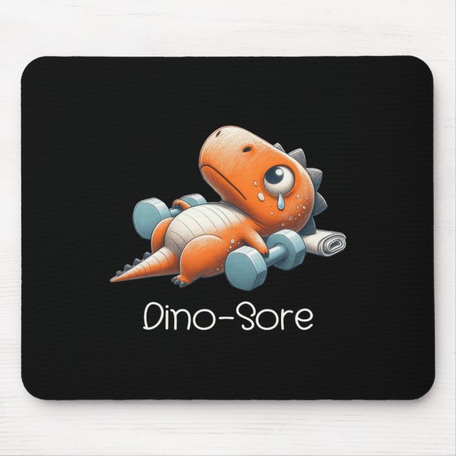 Funny Halloween Dinosaur Tested Positive For Pumpk Mouse Pad (Front)