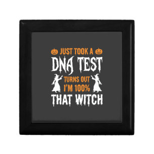 Funny Halloween DNA Test Witch Graphic Gift Box