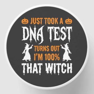 Funny Halloween DNA Test Witch Graphic Mini Candle Favors