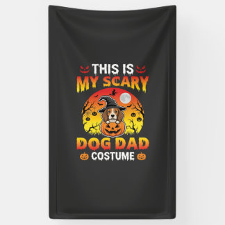 Funny Halloween Dog Dad Costume Witch Beagle Banner
