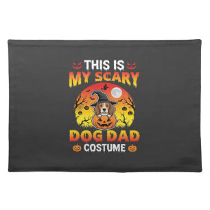 Funny Halloween Dog Dad Costume Witch Beagle Cloth Placemat