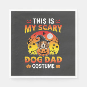 Funny Halloween Dog Dad Costume Witch Beagle Napkins