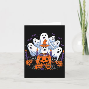 Funny Halloween Dog Ghost Halloween Dog Men Women Card