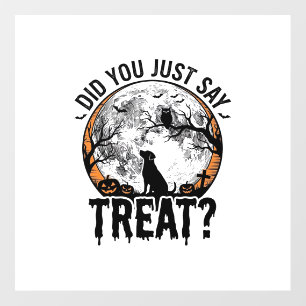 Funny Halloween Dog Treat Vintage Vector Design_1 Floor Decals