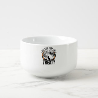 Funny Halloween Dog Treat Vintage Vector Design_1 Soup Mug