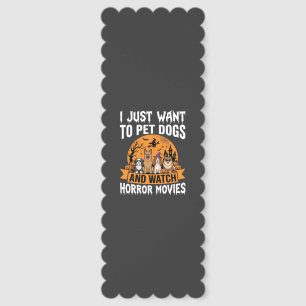 Funny Halloween Dogs Horror Movies Vector Bookmarks