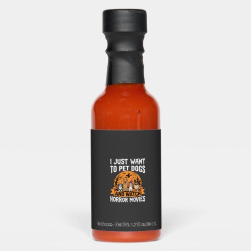 Funny Halloween Dogs Horror Movies Vector Hot Sauces