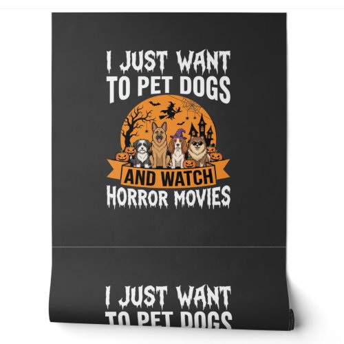 Funny Halloween Dogs Horror Movies Vector Wallpaper