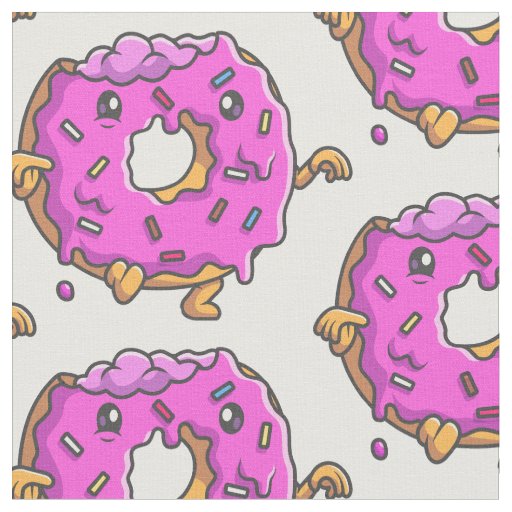 funny halloween doughnut monster zombie fabric