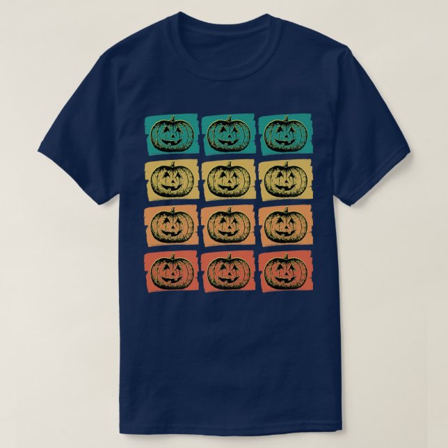 Funny Halloween Fall Jack O Lantern Cute Pumpkin F T-Shirt (Design Front)