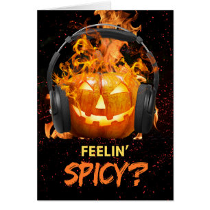 Funny Halloween Feelin’ Spicy Jack o'Lantern Cards