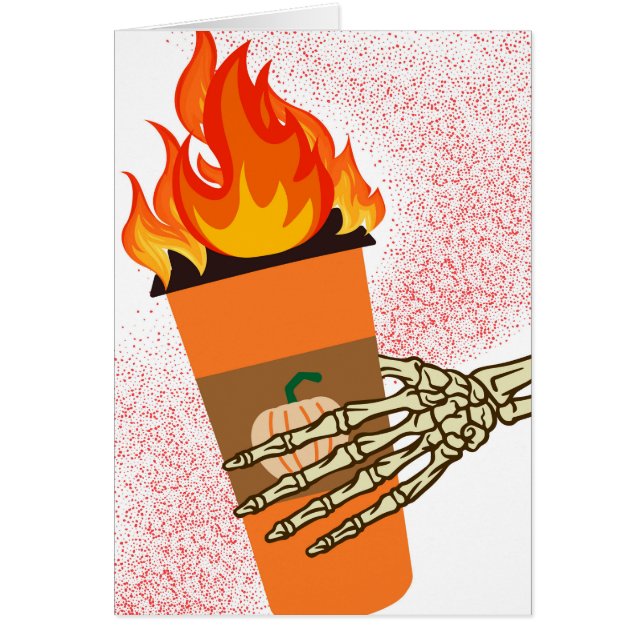 Funny Halloween Feeling Pumpkin Spicy Cards (Front)