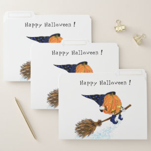 Funny Halloween File Folder Witch Pumpkin