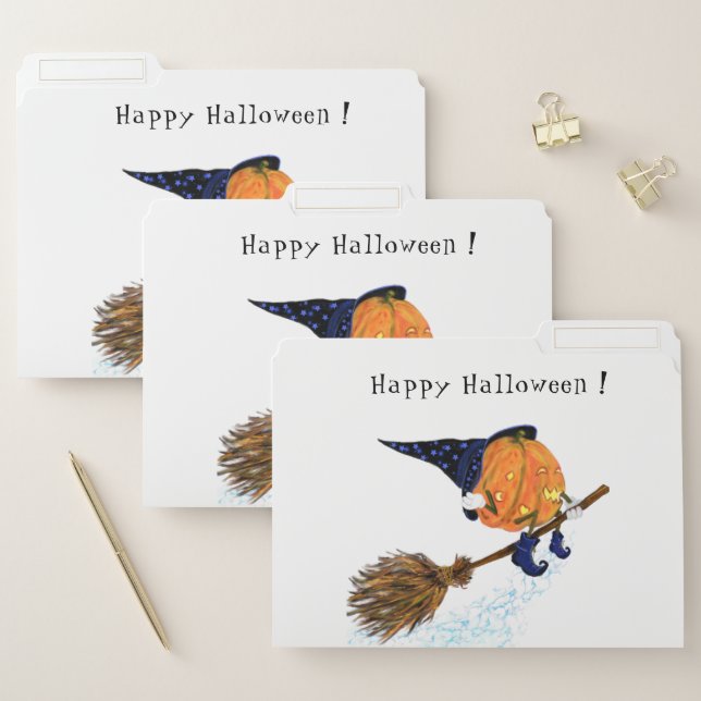 Funny Halloween File Folder Witch Pumpkin (Set)