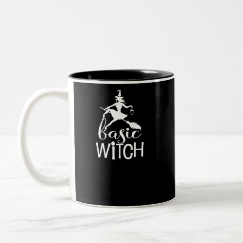 Funny Halloween  For Women Basic Witch Two_Tone Coffee Mug