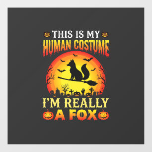 Funny Halloween Fox Human Costume Floor Decals
