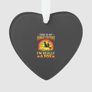 Funny Halloween Fox Human Costume Ornament