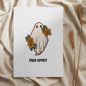 Funny Halloween Free Spirit Ghost Poster Printable