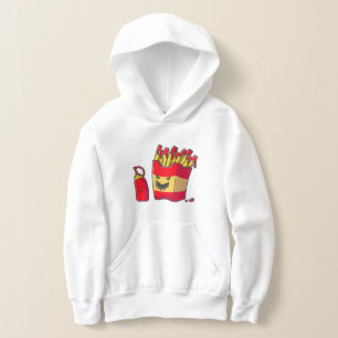 funny halloween french fries monster  hoodie