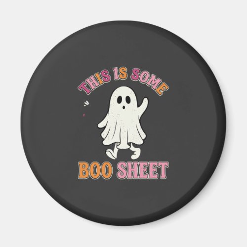 Funny Halloween Ghost Boo Sheet Floral Retro Desig Magnet