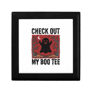 Funny Halloween Ghost Boo Tee Vintage Vector Desig Gift Box