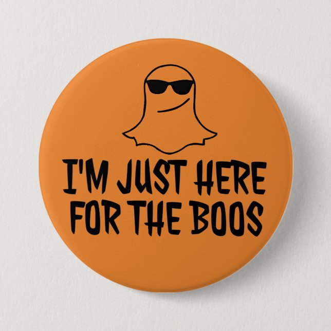 Funny Halloween Ghost Boos Pun  Button (Front)