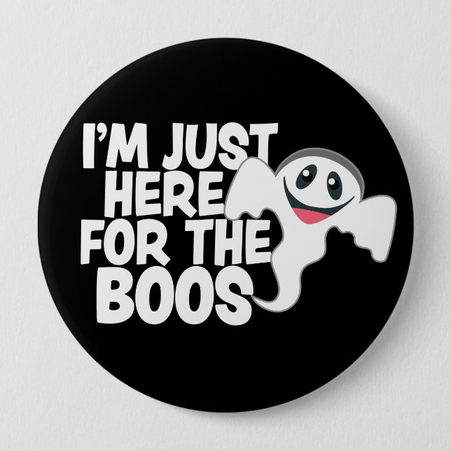 Funny Halloween Ghost Boos Pun  Button (Front)