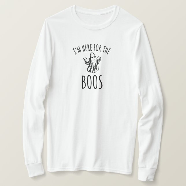 Funny Halloween Ghost Boos Pun  T-Shirt (Design Front)