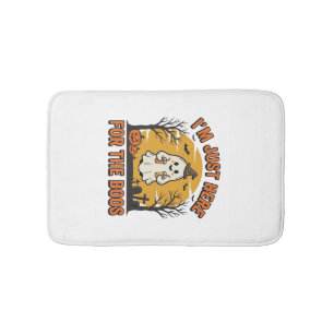 Funny Halloween Ghost Here for the Boos Vintage De Bath Mat
