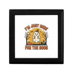 Funny Halloween Ghost Here for the Boos Vintage De Gift Box