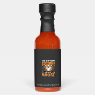 Funny Halloween Ghost Human Costume Vintage Hot Sauces