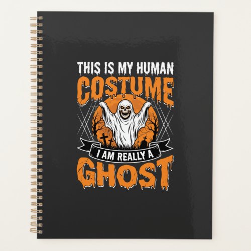 Funny Halloween Ghost Human Costume Vintage Planner