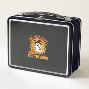 Funny Halloween Ghost I'm Just Here For The Boos Metal Lunch Box