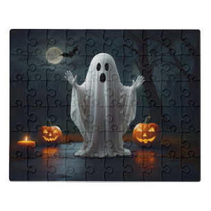 Funny Halloween ghost Jigsaw Puzzle