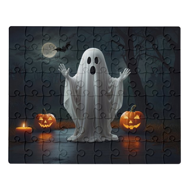 Funny Halloween ghost Jigsaw Puzzle (Puzzle Horizontal)