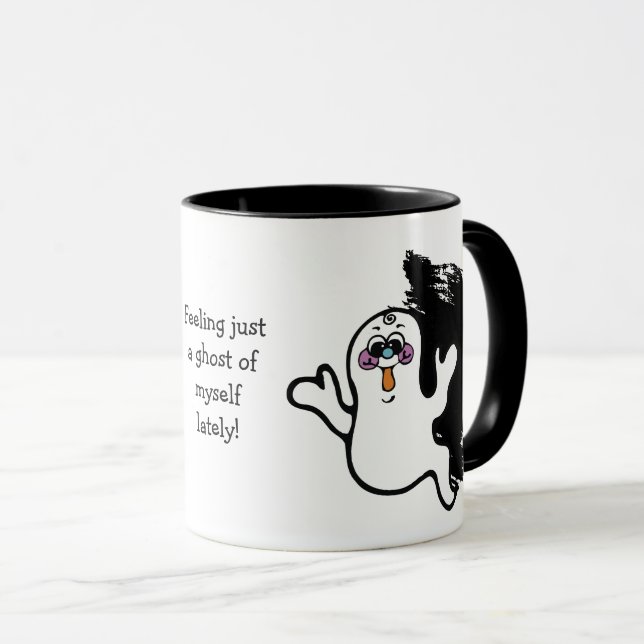 Funny Halloween Ghost of Myself Mug (Front Right)