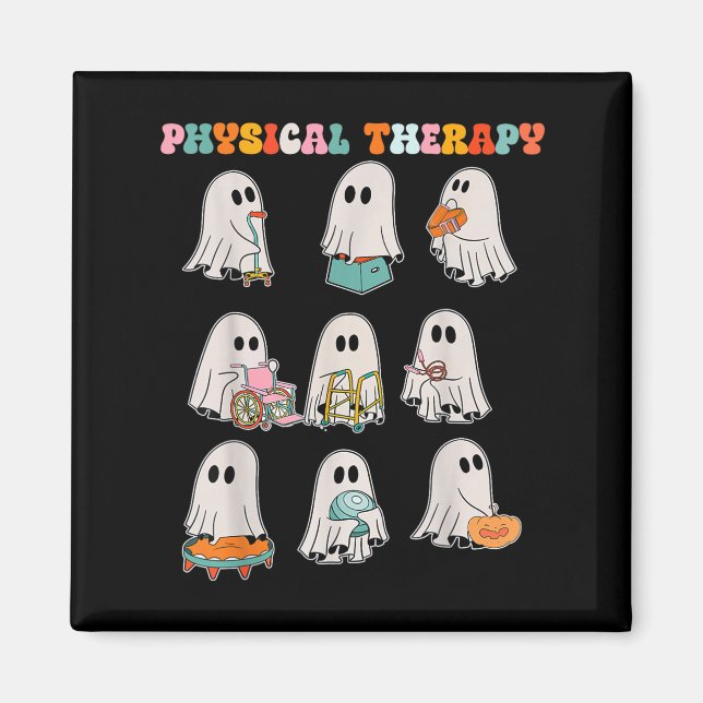 Funny Halloween Ghost Physical Therapy Pt Physical Magnet (Front)