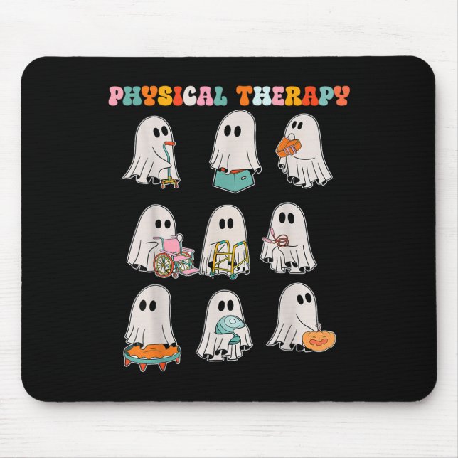 Funny Halloween Ghost Physical Therapy Pt Physical Mouse Pad (Front)